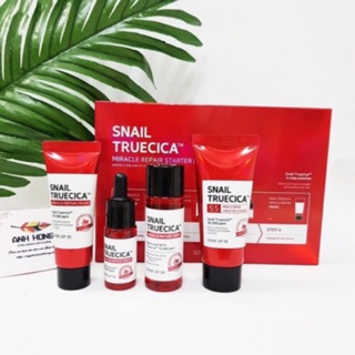 Bộ Dưỡng Phục Hồi, Tái Tạo Da Chiết Xuất Ốc Sên Some By mi Snail Truecica Miracle Repair Starter Kit