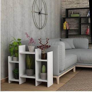 Kệ gỗ cạnh sofa hay kệ góc nhà trang trí phòng khách mà tiện dụng