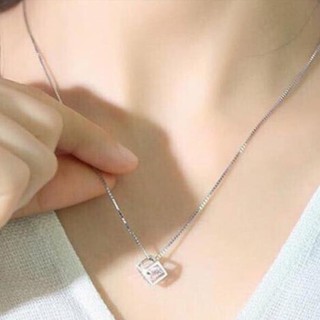 Dây Chuyền Khối Lập Phương Bằng Bạc Ta ❤️𝑭𝑹𝑬𝑬𝑺𝑯𝑰𝑷❤️ Dây Bạc Nữ