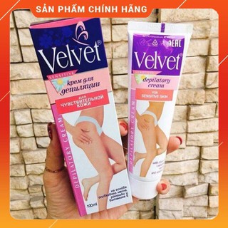 Kem tẩy lông Velvet  chính hãng Nga _ dùng để tẩy lông nách, lông tay, lông chân hiệu quả tuýp 100ml