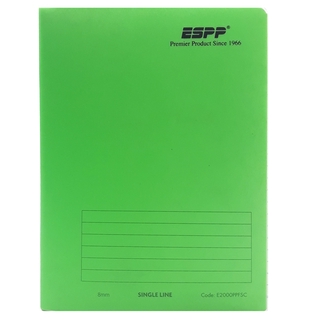 Sổ Note ESPP F5 120 Trang PP - Kẻ Ngang 8mm - Mẫu 2 - Xanh Lá - ESPP