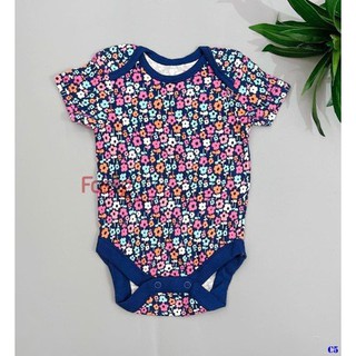 [Mã SKAMCLU8 giảm 10% cho đơn từ 100K] [3-7kg; 10-13kg] Bodysuit Tay Ngắn Bé Gái - Navy Hoa Màu