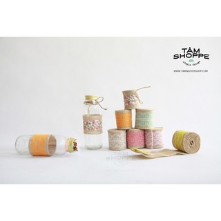 Cuộn bố ren Handmade Vintage Bản lớn các màu