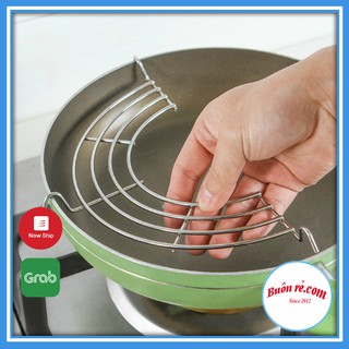 Vỉ gác chảo chiên, rán dầu mỡ bằng inox tiện dụng, hữu ích – Buôn rẻ 00438