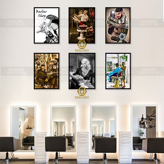 [21-40]  Album 20 Mẫu Tranh Barber Trang Trí Barber Shop - Tiệm Tóc Nam Phong Cách Vingtage