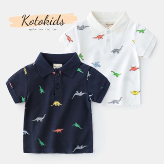 |153FASHIONSALE1 giảm 10k cho đơn 50k|Áo Polo cho bé WELLKIDS áo bé trai in hình khủng long