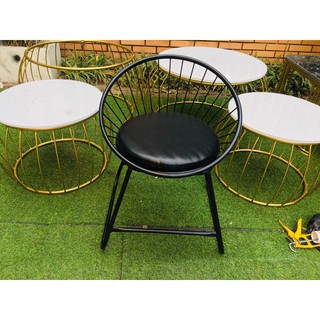 Ghế sắt sân vườn ghế Thúng Thấp HPGSCF 01 - ghế cafe sân vườn Tổng Xưởng Nội Thất