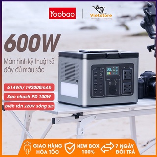 Trạm Sạc Dự Phòng Di Động Khẩn Cấp Yoobao 192000mAh, Công Suất Lớn 600W/220V Sạc Nhiều Thiết Bị Cùng Lúc