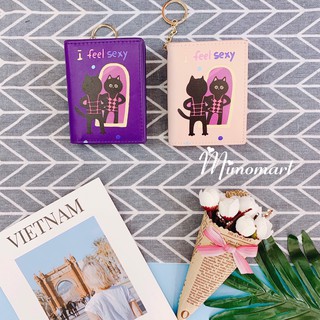 Ví ngắn cầm tay hình mèo feel sexy chất liệu da kiểu dáng dễ thương