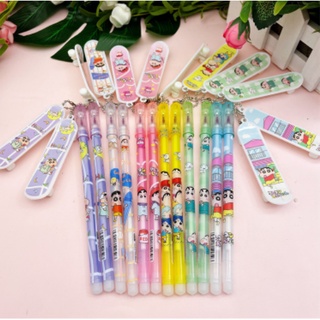 Bút shin cậu bé bút chì ván trượt D191 army hoạt hình dễ thương kute viết gel/xanh