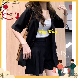 ANU348 - ÁO ĐŨI BLAZER 2TÚI TAY LỠ