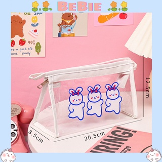 Túi đựng bút nhựa trong có viền in hình cute BeBie - BP355