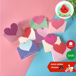 Thiệp chúc mừng sinh nhật, thiệp trái tim kiểu dáng 3D nhiều màu sắc Duashop