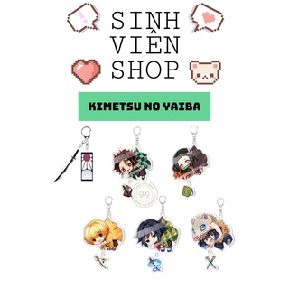 Móc khóa Anime Kimetsu no Yaiba 25k Chibi acrylic Tanjiro Zenitsu Inosuke Nezuko
