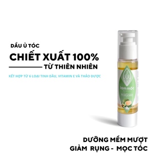 Dầu Ủ Tóc 100% từ thiên nhiên - Dưỡng tóc bồng bềnh bóng mượt, tái tạo hư tổn, giúp mọc tóc LAM MỘC - 50ml