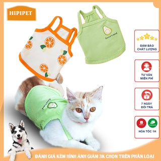 Áo ba lỗ mùa hè cho mèo chó kute chất cotton 3 chiều xịn thời trang hè cho mèo chó-TTC03