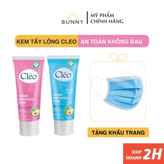 Kem tẩy lông Cleo 50g, tẩy lông nhanh 5 phút, 100% không đau rát