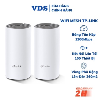 Hệ thống wifi mesh cho toàn ngôi nhà AC1200 Deco E4 (2-pack) mesh wifi chính hãng Tplink - VDS shop