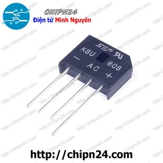 [2 CON] Cầu Diode KBU808 8A 800V (8A dẹt)