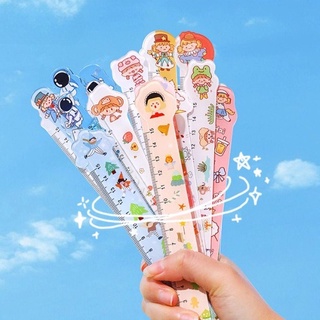 Thước kẻ cute đa năng xếp hình dễ thương 15 cm có giá đỡ đi kèm có thể tháo rời tiện lợi