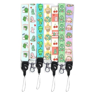 dây strap khủng long STI17 hoạt hình dây treo thẻ name tag ngắn cute dễ thương 15cm