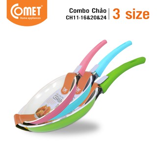 Combo 3 chảo chống dính Ceramic Comet CH11-16 &amp; CH11-20 &amp; CH11-24