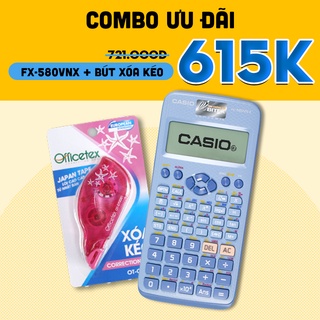 Máy tính Casio Fx-580VNX kèm 1 vỉ bút xoá kéo