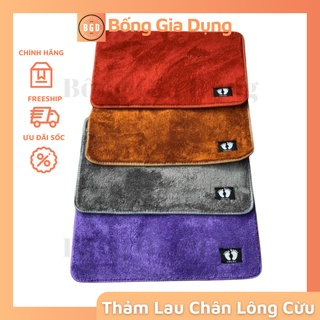 Thảm Lau Chân Chùi Chân Lông Cừu Thấm Nước Tốt, Mặt Sau Chống Trơn Trượt