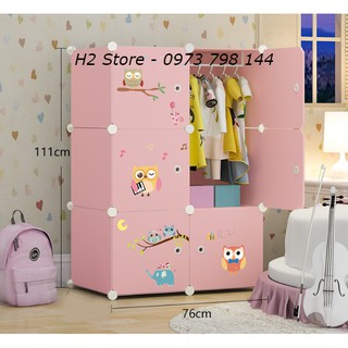 [NHIỀU MÀU] XƯỞNG TỦ NHỰA LẮP GHÉP 6 Ô CÚ MÈO ĐỂ QUẦN ÁO ĐA NĂNG THÔNG MINH sâu 47cm