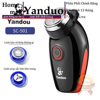 Máy cạo râu tỉa long đa năng Yandou SC 501 chạy pin siêu bền đầu tròn cho nam