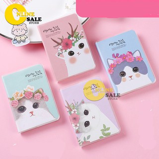 Sổ Tay Mini Cute Hoạt Hình Bìa Nhựa Dẻo Chống Nước, Dòng Kẻ Ngang 128 trang