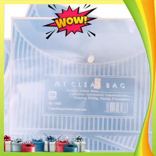 [Giá Hủy Diệt] Túi Clear bag/ túi khuy bấm/ túi đựng bài kiểm tra/ file đựng tài liệu khổ A4 Trà My