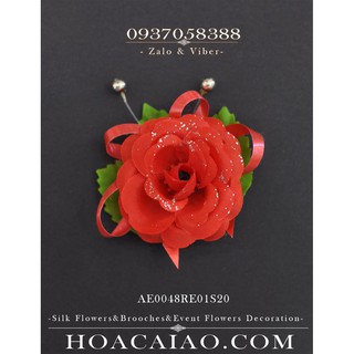 Hoa cài áo đám cưới cài áo 2 họ 5k/cái