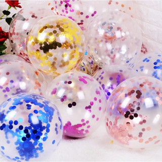 SET 5 BONG BÓNG TRONG SUỐT KÈM KIM TUYẾN BONG BÓNG TRANG TRÍ SINH NHẬT PHỤ KIỆN TRANG TRÍ SINH NHẬT