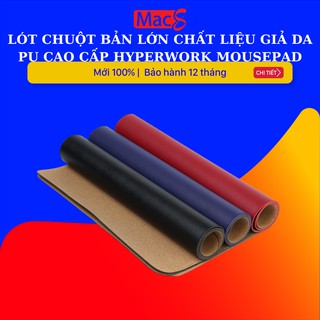[Mã SKAMSALE03 giảm 10% đơn 200k] Lót chuột bản lớn chất liệu giả da PU/Gỗ sồi ép cao cấp HyperWork Mousepad