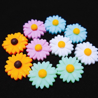 [Combo 2 cái] Jibbitz Sticker trang trí dép 3D nhựa cứng hoa cúc 2cm nhiều màu gắn dép sục nam nữ