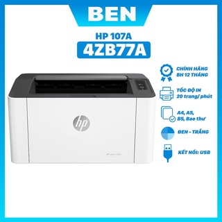 Máy in laser đen trắng HP 107A 4ZB77A / 107W có Wifi Chính hãng BH 12 Tháng