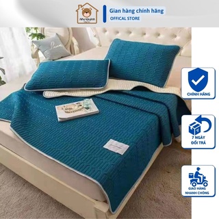 Chiếu điều hòa mủ cao su non Tencel Latex một màu, hàng loại 1 mát lạnh đủ kích thước m6 m8 2m2