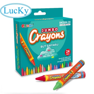 Bút Sáp Màu Duka:  Jumbo Crayons (24 Màu) DK 3304 - 24 An Toàn Cho Trẻ