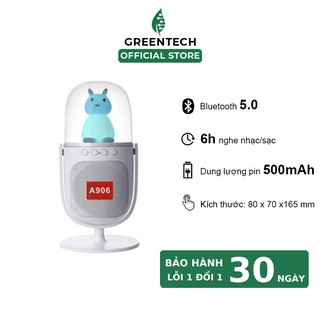 Loa Bluetooth Không Dây Có Đèn Led  A906 Thiết Kế Để Bàn Nhỏ Gọn, Dễ Thương - Hỗ Trợ Thẻ Nhớ, Jack 3.5, USB