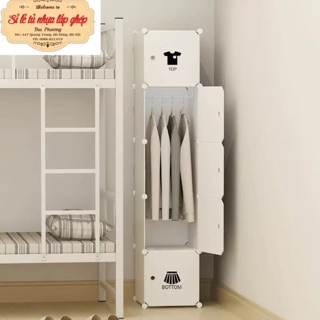 Tủ nhựa lắp ghép đa năng 5 Ô SÂU 37cm. Tặng 1 móc treo đồ.