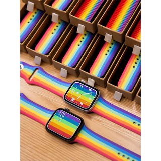 Dây đồng hồ Cầu Vồng Chống Bẩn Siêu Đẹp, Siêu Mềm dành cho Apple Watch Series 1/2/3/4/5