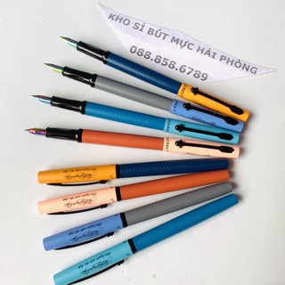 Bút máy 876 ngòi lá tre calligraphy bẩy sắc cầu vồng cực đẹp, thích hợp cho luyện chữ đẹp