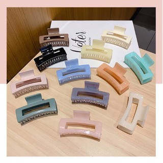 Kẹp càng cua (gấp tóc) nhựa hình chữ nhật màu bóng thời trang xinh xắn DTOnline