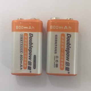 pin sạc 9v vuông 800mAh doublepow ( HỘP 2 VIÊN ) sử dụng lâu dài