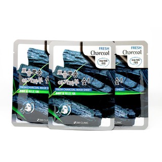 (GIÁ SIÊU TỐT) Mặt nạ chăm sóc da chiết xuất từ than hoạt tính 3W Clinic Mask Sheet 23ml