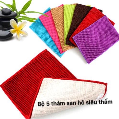 Combo 5 Thảm San Hô Siêu Thấm ( Kích Thước 35 x 50cm )