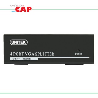 [Mã 254ELSALE giảm 7% đơn 300K] Bộ Chia VGA 1 Ra 4 Cổng Unitek U-8707