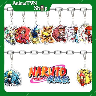 Móc khoá Mica anime Naruto (Loại 3 - Jinchuriki 9 Vỹ Thú) - Nhựa Cứng Acrylic In 2 mặt sắc nét ( ảnh thật )
