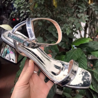 Sandal quai mảnh 5p màu bạc Mã S9